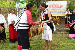 A seed exchange ceremony between the farmers marked the harmonious spirit of sharing, typical of the farming communities, a beautiful symbolic ritual.