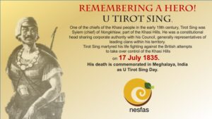 Read more about the article Remembering a Hero! ‘U Tirot Sing’