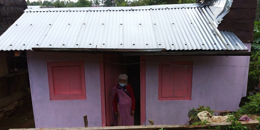 Elderly woman housing in Mulum, Jaintia Hills
