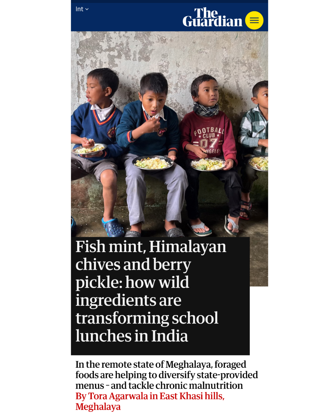 Read more about the article U Jamyrdoh, Ja-ut bad achar sohphie: kumno ki jingbam khlaw ki wanrah jingkylla ha ki jingbam sngi jong ki skul ha Ri India